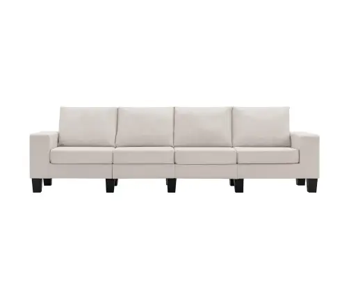Dīvāns Krēmkrāsa Četrvietīgs Audums Vidaxl