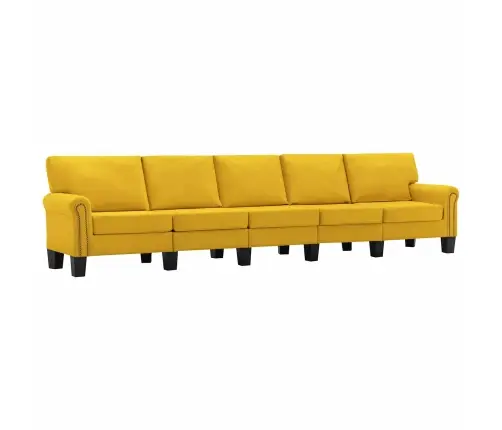 Sofa Geltona 5 Vietų Audinys