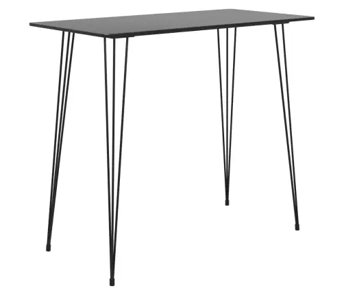 Baro Stalas, Juodos Spalvos, 120X60X105Cm