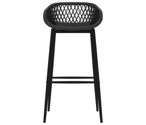 Bāra Krēsli, 2 Gab., Melni Vidaxl