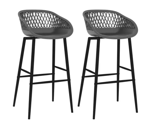 Baro Kėdės, 2Vnt., Pilkos Spalvos