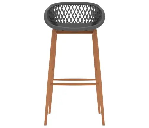 Bāra Krēsli, 2 Gab., Pelēki Vidaxl