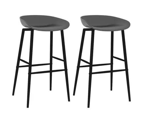 Baro Kėdės, 2Vnt., Pilkos Spalvos