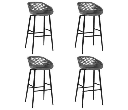 Bāra Krēsli, 4 Gab., Pelēki Vidaxl