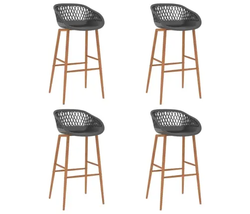 Bāra Krēsli, 4 Gab., Pelēki Vidaxl