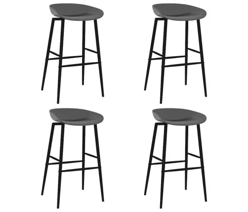 Bāra Krēsli, 4 Gab., Pelēki Vidaxl