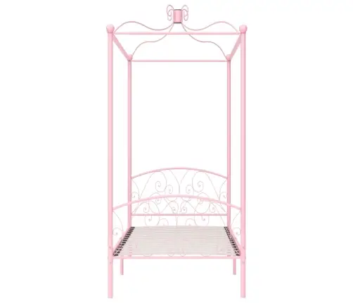 Lovos Rėmas Su Baldakimu, Rožinės Spalvos, 90X200cm Metalas