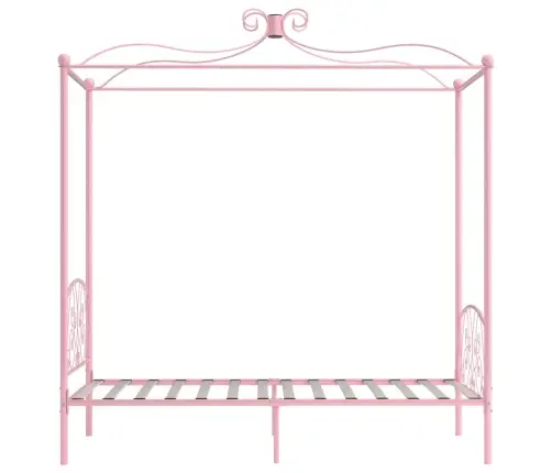 Lovos Rėmas Su Baldakimu, Rožinės Spalvos, 90X200cm Metalas