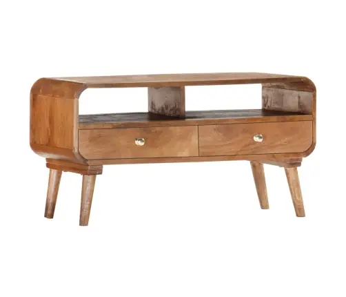 Televizoriaus Spintelė, 90X35X47cm Mango Medienos Masyvas