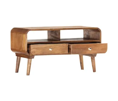 Televizoriaus Spintelė, 90X35X47cm Mango Medienos Masyvas