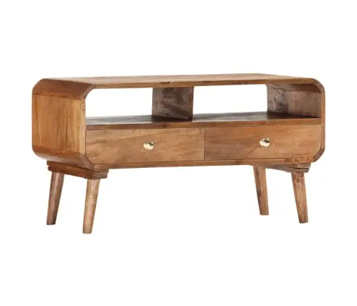 Televizoriaus Spintelė, 90X35X47cm Mango Medienos Masyvas