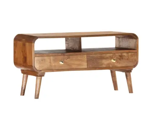 Televizoriaus Spintelė, 90X35X47cm Mango Medienos Masyvas