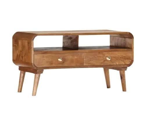 Televizoriaus Spintelė, 90X35X47cm Mango Medienos Masyvas