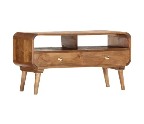 Televizoriaus Spintelė, 90X35X47cm Mango Medienos Masyvas