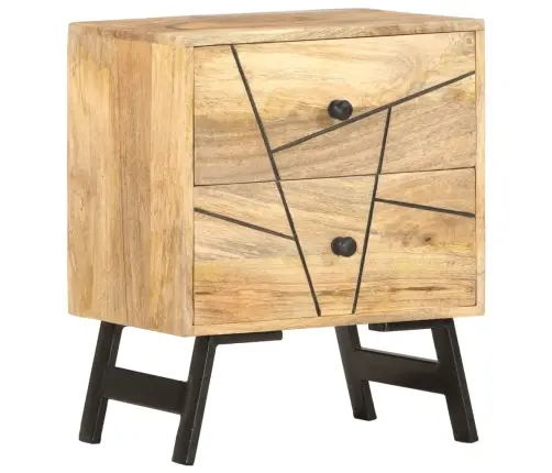 Naktinė Spintelė, 40X30X50cm Mango Medienos Masyvas