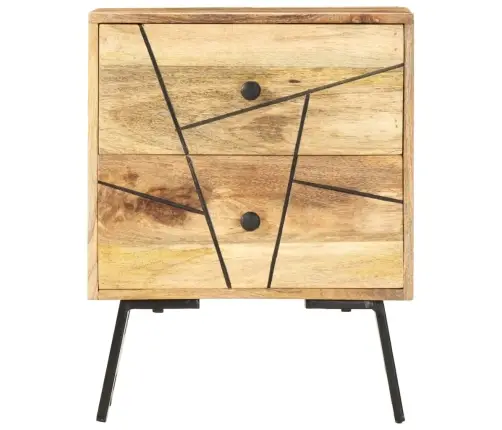 Naktinė Spintelė, 40X30X50cm Mango Medienos Masyvas
