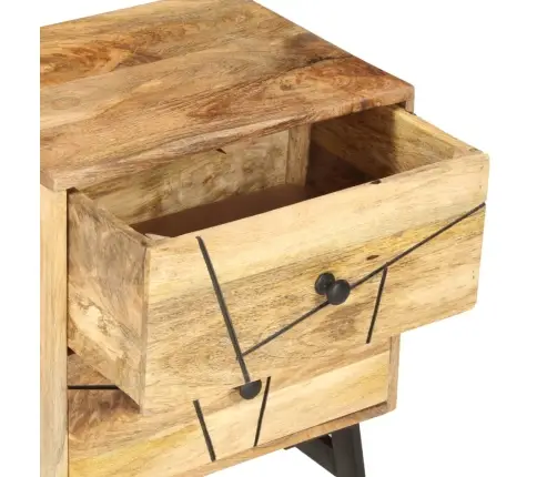 Naktinė Spintelė, 40X30X50cm Mango Medienos Masyvas