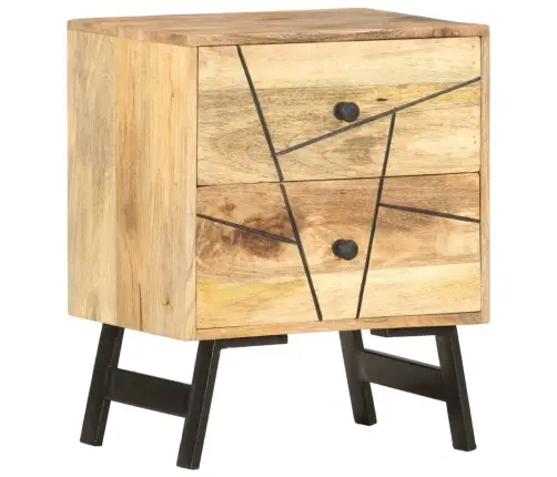 Naktinė Spintelė, 40X30X50cm Mango Medienos Masyvas