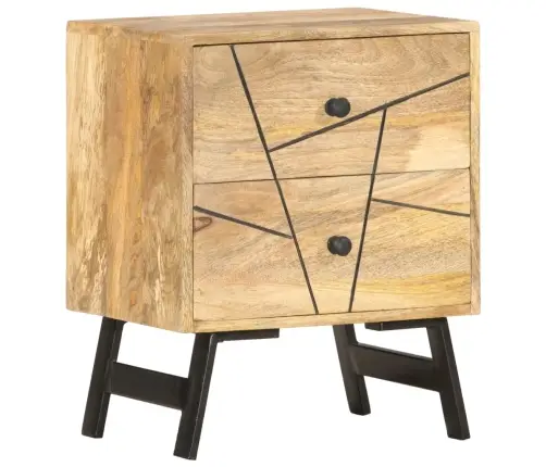 Naktinė Spintelė, 40X30X50cm Mango Medienos Masyvas