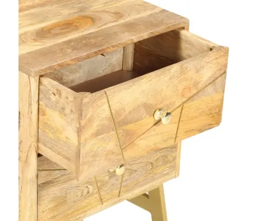 Naktinė Spintelė, 40X30X50cm Mango Medienos Masyvas