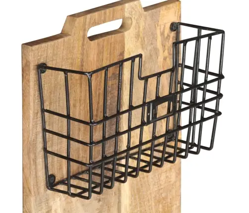 Prie Sienos Montuojamas Stovas Žurnalams, 33X10X67cm Mango