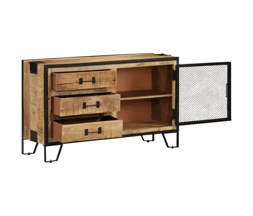 Puhvetkapp, 100 X 31 X 60 cm Töötlemata Mangopuit Puhvetkapp, 100 X 31 X 60 cm Töötlemata Mangopuit