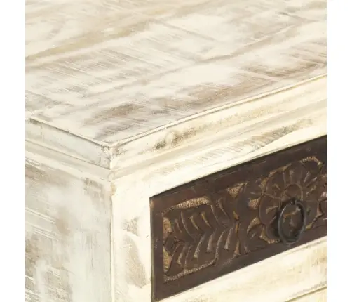 Naktsskapītis, Balts, 40X30X50 Cm, Mango Masīvkoks Vidaxl