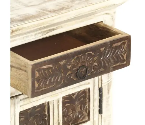 Naktsskapītis, Balts, 40X30X50 Cm, Mango Masīvkoks Vidaxl