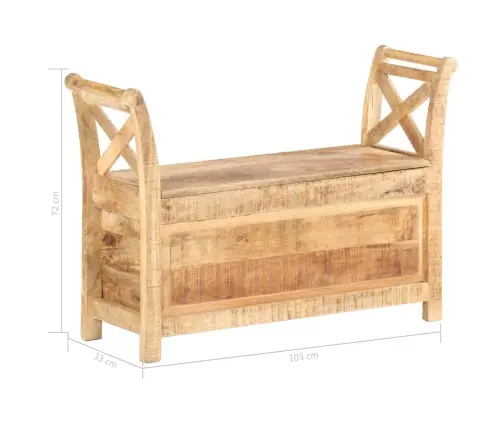 Gaiteņa Sols, 103X33X72 Cm, Mango Masīvkoks Vidaxl