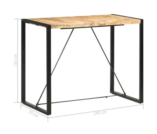 Bāra Galds, 140X70X110 Cm, Mango Masīvkoks Vidaxl