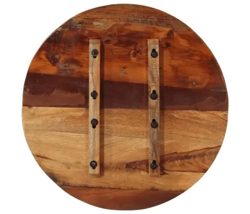 Apaļa Galda Virsma, 60 Cm, 25-27 Mm, Pārstrādāts Masīvkoks Vidaxl