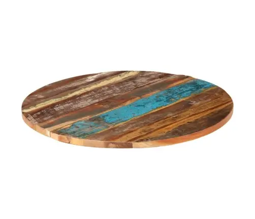 Apaļa Galda Virsma, 80 Cm, 25-27 Mm, Pārstrādāts Masīvkoks Vidaxl