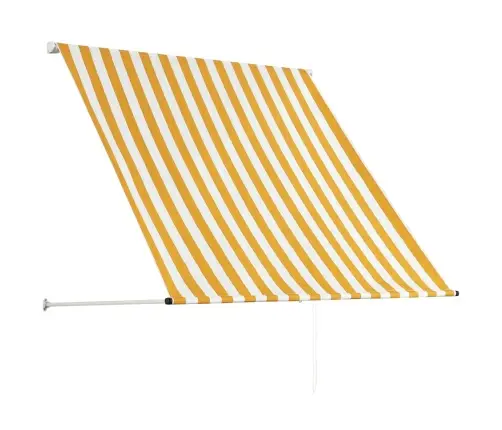 Markīze, Dzeltena Ar Baltu, 100X150 Cm, Izvelkama Vidaxl