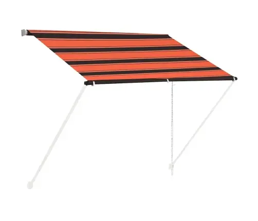 Izvelkama Markīze, 100X150 Cm, Oranža Ar Brūnu Vidaxl