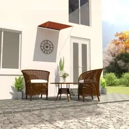 Izvelkama Markīze, 100X150 Cm, Oranža Ar Brūnu Vidaxl