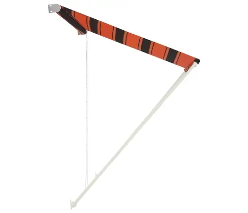 Markīze, Oranža Ar Brūnu, 150X150 Cm, Izvelkama Vidaxl