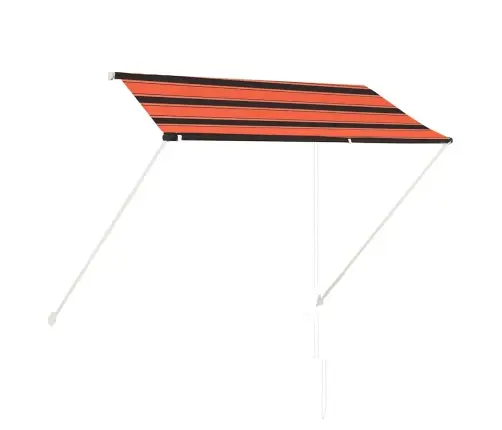 Markīze, Oranža Ar Brūnu, 250X150 Cm, Izvelkama Vidaxl