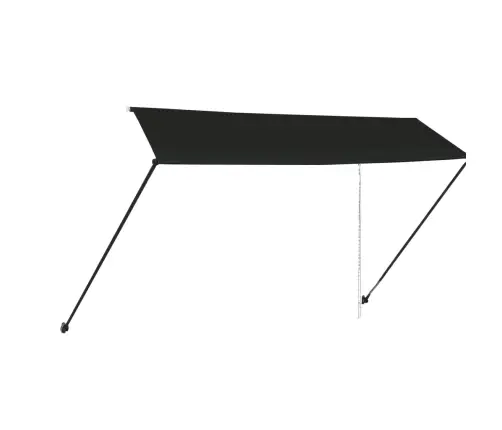 Izvelkama Markīze Ar Led, 350X150 Cm, Antracītpelēka Vidaxl