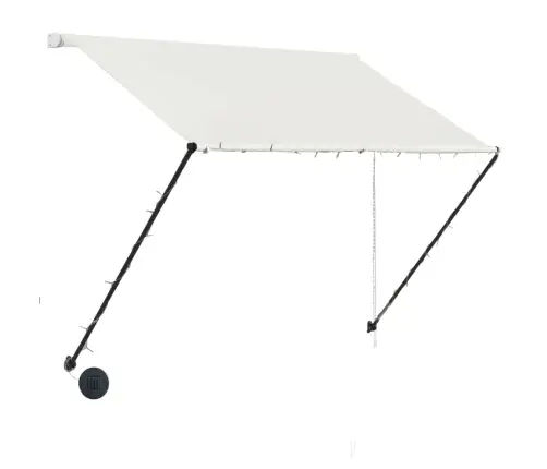 Sissetõmmatav Varikatus Lediga, 200 X 150 cm Kreemjasvalge