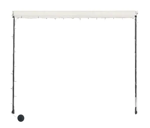 Sissetõmmatav Varikatus Lediga, 200 X 150 cm Kreemjasvalge