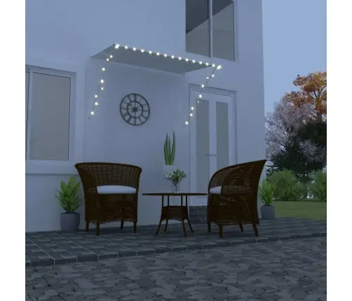 Sissetõmmatav Varikatus Lediga, 200 X 150 cm Kreemjasvalge