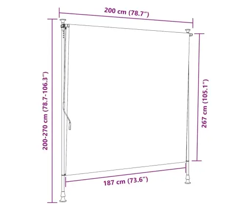 Väliruloo 200 X 270 cm Antratsiithall