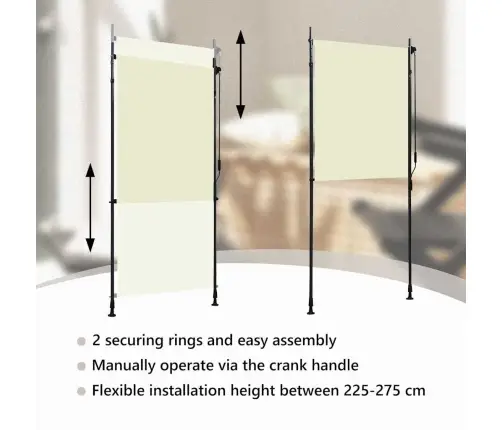 Väliruloo 100 X 270 cm Kreemjasvalge