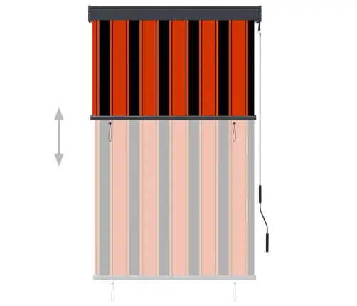 Väliruloo 100 X 250 cm Oranž Ja Pruun