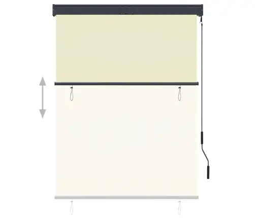 Āra Ruļļu Žalūzija, 120X250 Cm, Krēmkrāsas Vidaxl