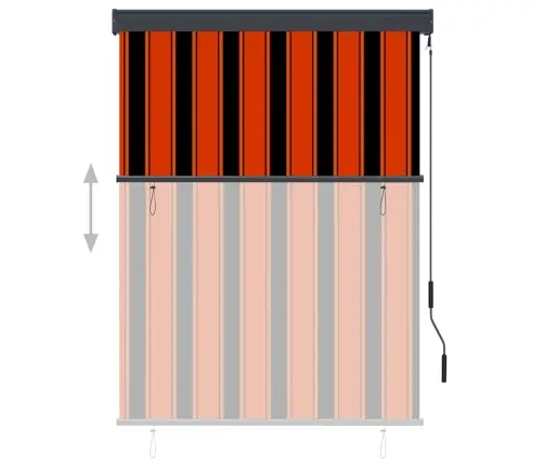 Väliruloo 120 X 250 cm Oranž Ja Pruun