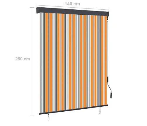 Väliruloo 140 X 250 cm Kollane Ja Sinine Väliruloo 140 X 250 cm Kollane Ja Sinine