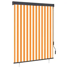 Āra Ruļļu Žalūzija, 140X250 Cm, Balta Un Oranža Vidaxl