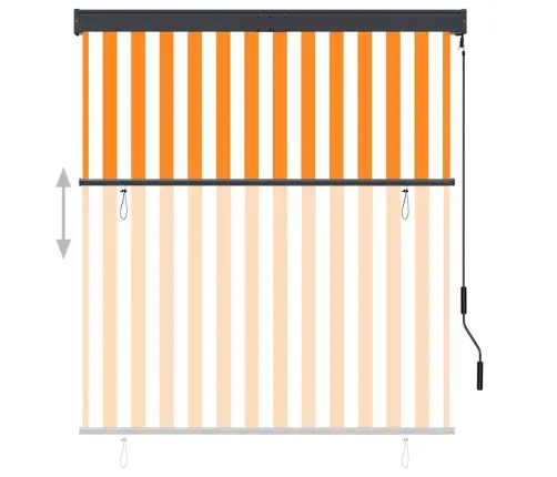 Āra Ruļļu Žalūzija, 140X250 Cm, Balta Un Oranža Vidaxl Āra Ruļļu Žalūzija, 140X250 Cm, Balta Un Oranža Vidaxl