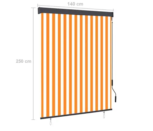 Āra Ruļļu Žalūzija, 140X250 Cm, Balta Un Oranža Vidaxl Āra Ruļļu Žalūzija, 140X250 Cm, Balta Un Oranža Vidaxl